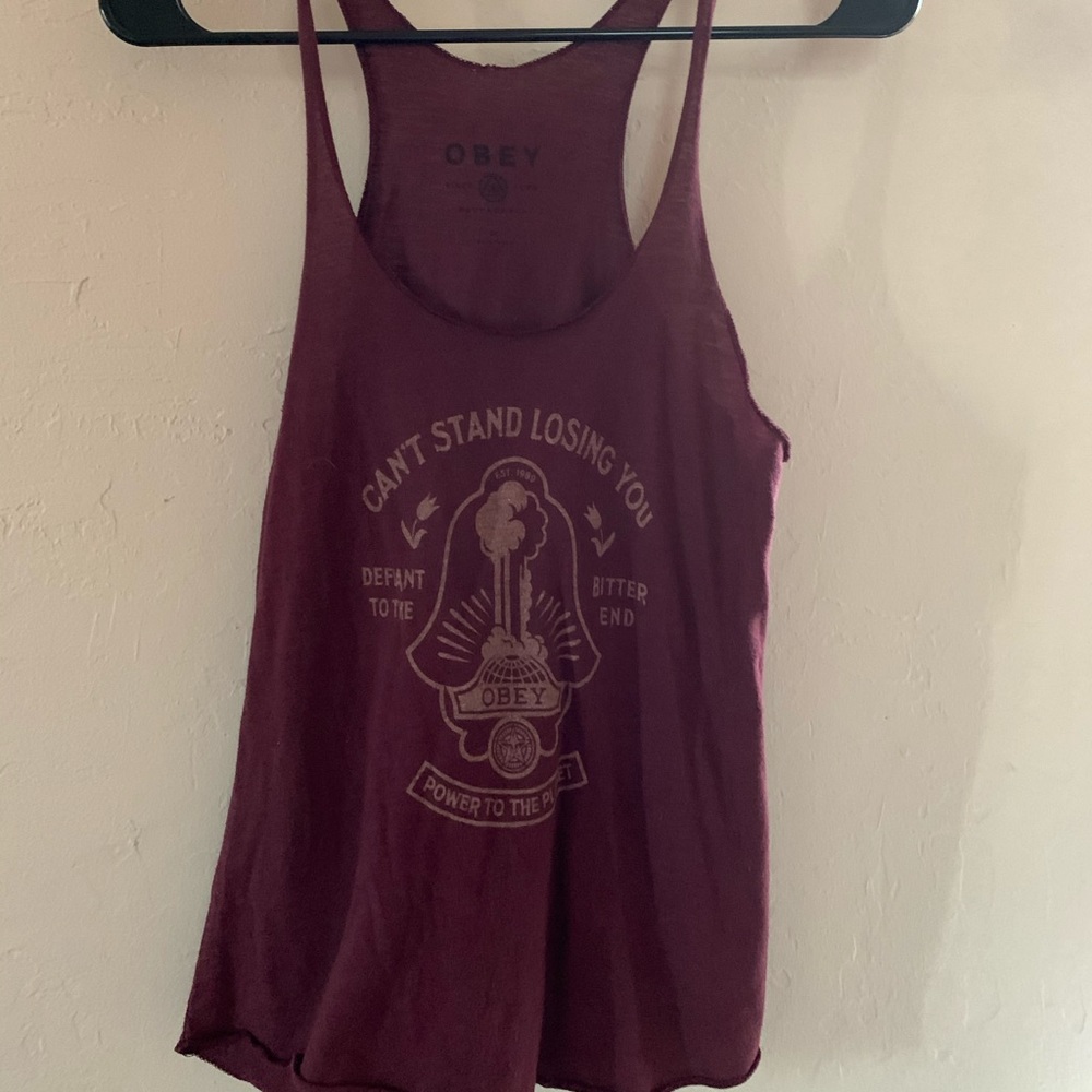 Obey Maroon Tank